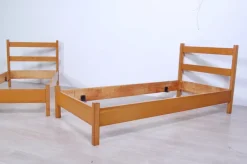 Pamono Set of Vintage Modern Wood Bed Frame, 1960s Best