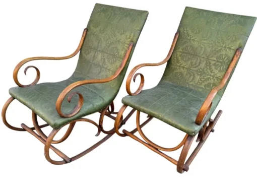 Pamono Set of Vintage Rocking Chairs in Beech Outlet