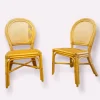Pamono Set of Vintage Scandinavian Roundback Bamboo and Rattan Chairs, 1970s Discount
