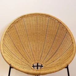 Pamono Set of Vintage Synthetic Wicker Outdoor Chairs, 2010s
