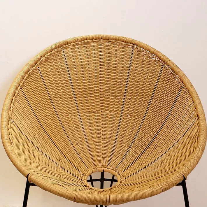 Pamono Set of Vintage Synthetic Wicker Outdoor Chairs, 2010s