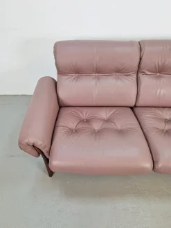 Pamono Set of Vintage Teak & Leather Sofa & Armchair from Coja, Sweden, 1960s Outlet