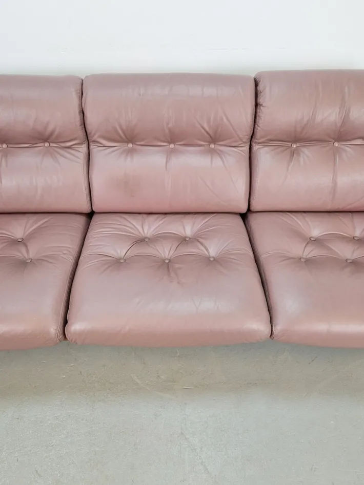 Pamono Set of Vintage Teak & Leather Sofa & Armchair from Coja, Sweden, 1960s Outlet