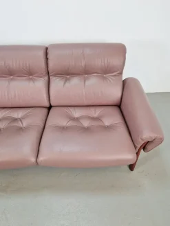 Pamono Set of Vintage Teak & Leather Sofa & Armchair from Coja, Sweden, 1960s Outlet