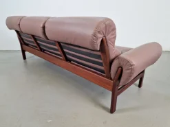 Pamono Set of Vintage Teak & Leather Sofa & Armchair from Coja, Sweden, 1960s Outlet