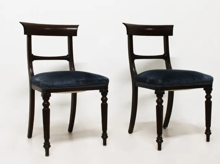Pamono Set of Vintage Victorian Dark Walnut Chairs