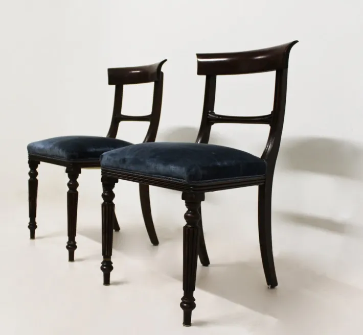 Pamono Set of Vintage Victorian Dark Walnut Chairs