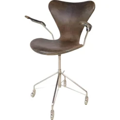 Pamono Seven Office Chair Model 3217 Early Edition by Arne Jacobsen & Fritz Hansen, 1955