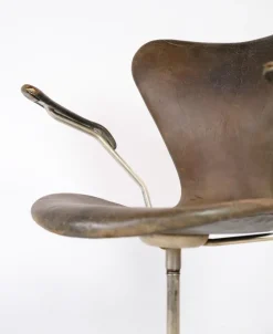Pamono Seven Office Chair Model 3217 Early Edition by Arne Jacobsen & Fritz Hansen, 1955