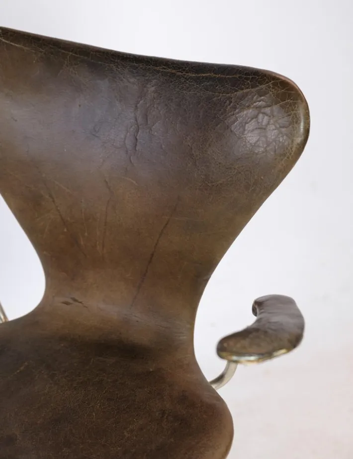 Pamono Seven Office Chair Model 3217 Early Edition by Arne Jacobsen & Fritz Hansen, 1955