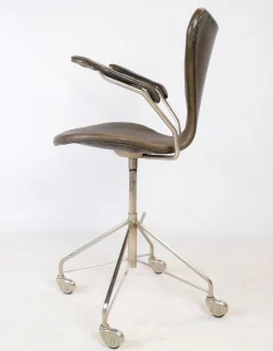 Pamono Seven Office Chair Model 3217 Early Edition by Arne Jacobsen & Fritz Hansen, 1955