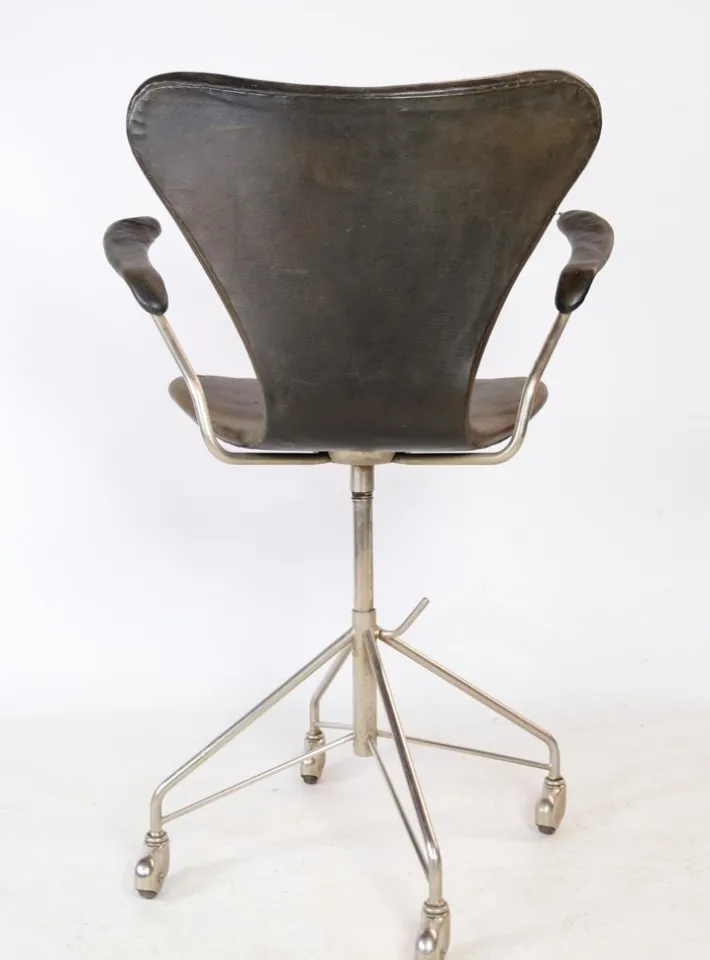Pamono Seven Office Chair Model 3217 Early Edition by Arne Jacobsen & Fritz Hansen, 1955
