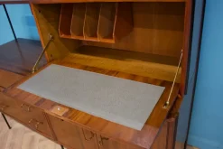 Pamono Shelving Unit Desk in Teak and Walnut from Vanson, 1950s Best