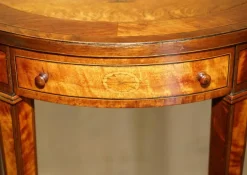 Pamono Sheraton Satinwood Demi Lune Console Tables, Set of 2 New