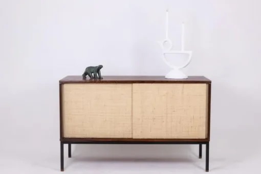 Pamono Sideboard in Wenge and Raffia by Martin Visser, 1970s Sale