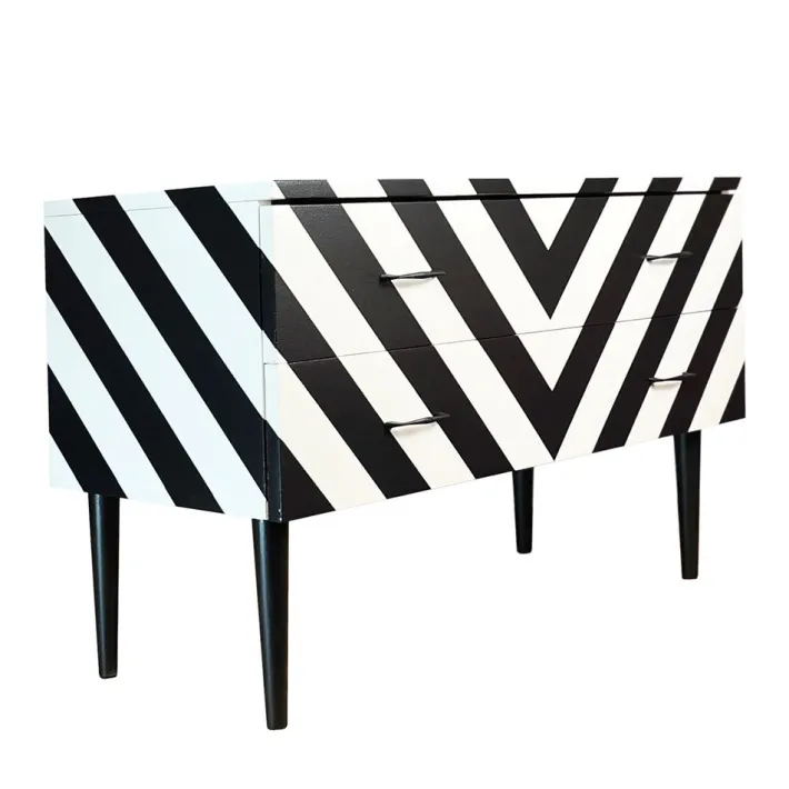 Pamono Sideboard with Op Art Motif, Poland, 1968 Online