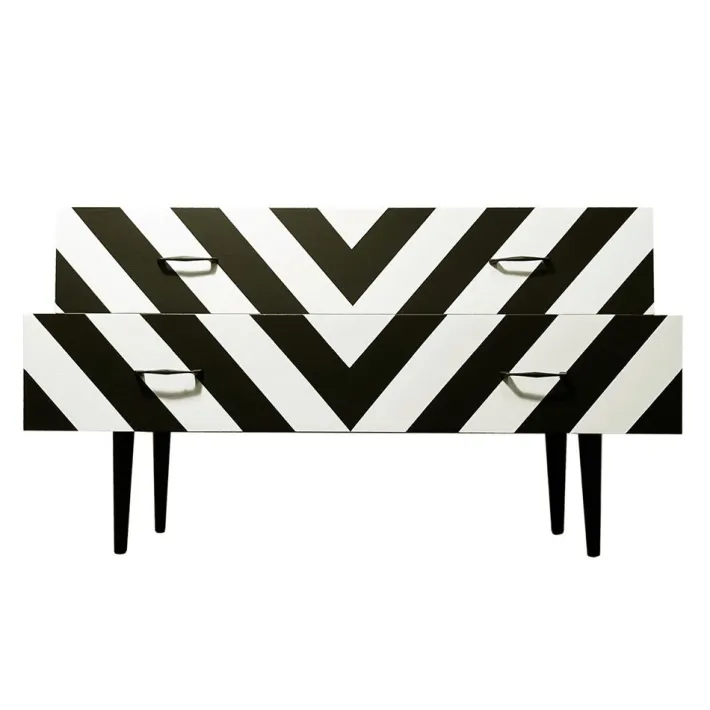 Pamono Sideboard with Op Art Motif, Poland, 1968 Online