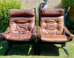 Pamono Siesta Lounge Chairs and Footstools by Ingmar Relling, Set of 4 Hot