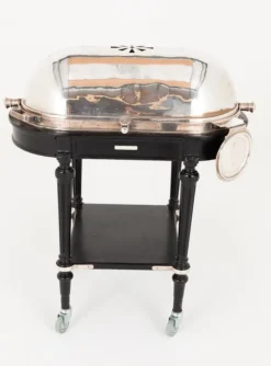 Pamono Silver Plate Beef Carving Trolley, 1930s Online