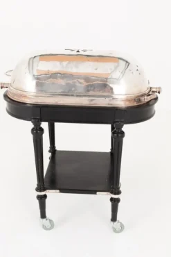Pamono Silver Plate Beef Carving Trolley, 1930s Online