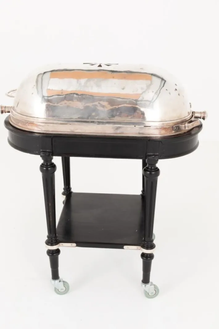 Pamono Silver Plate Beef Carving Trolley, 1930s Online