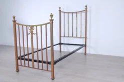 Pamono Single Bed in Brass, Late 1800s or Early 1900s Outlet