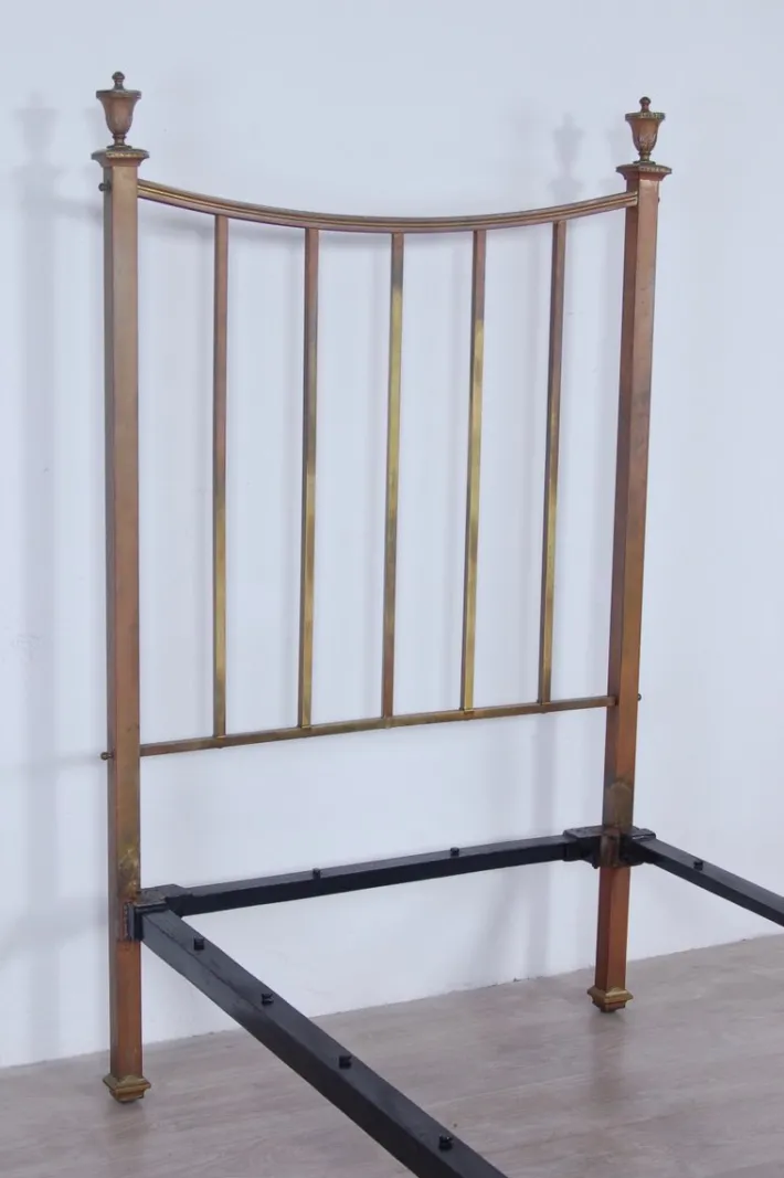 Pamono Single Bed in Brass, Late 1800s or Early 1900s Outlet