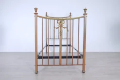 Pamono Single Bed in Brass, Late 1800s or Early 1900s Outlet