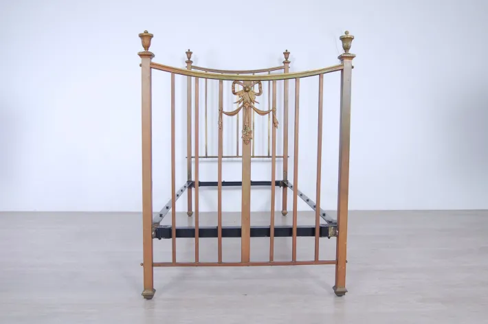 Pamono Single Bed in Brass, Late 1800s or Early 1900s Outlet