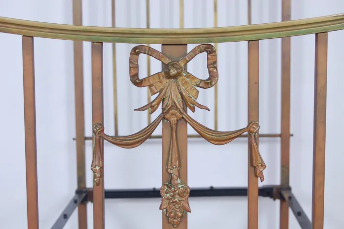 Pamono Single Bed in Brass, Late 1800s or Early 1900s Outlet