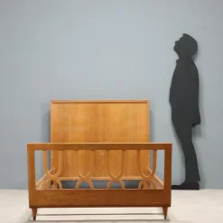 Pamono Single Bed in Veneer, 1950s Outlet