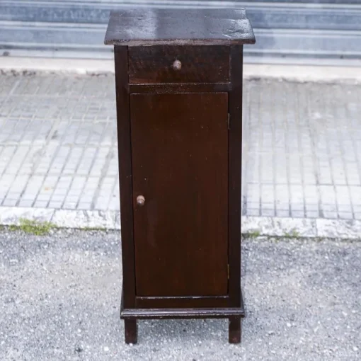 Pamono Single High and Narrow Fir Wooden Bedside Table, 1900s Outlet