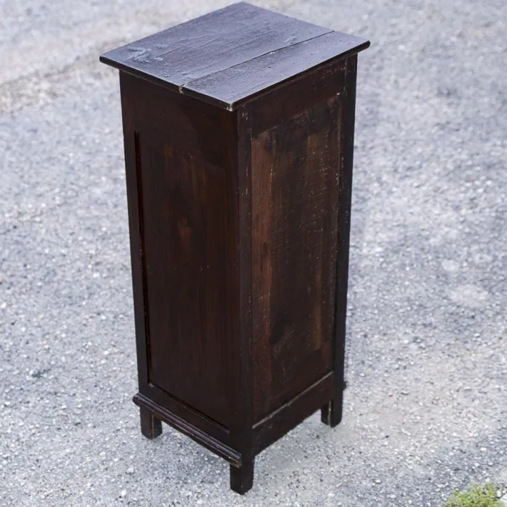 Pamono Single High and Narrow Fir Wooden Bedside Table, 1900s Outlet