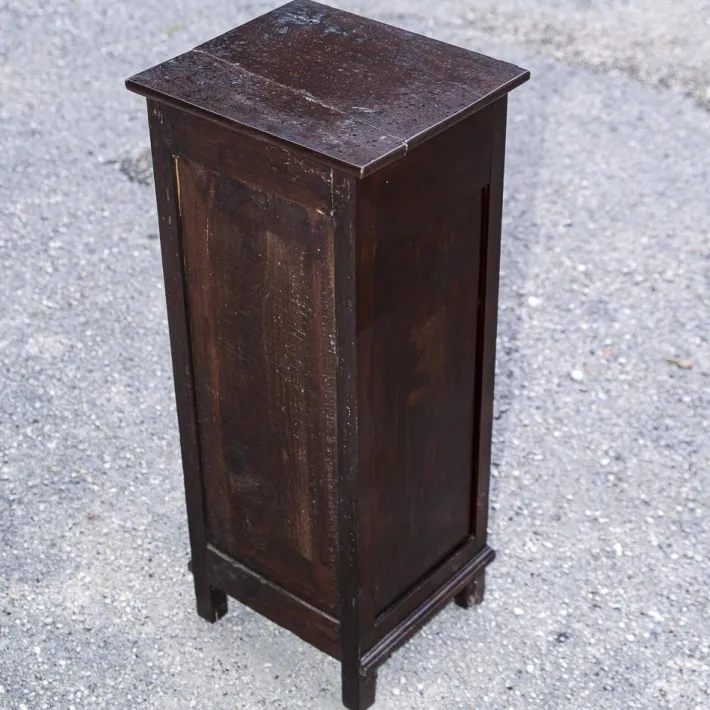 Pamono Single High and Narrow Fir Wooden Bedside Table, 1900s Outlet