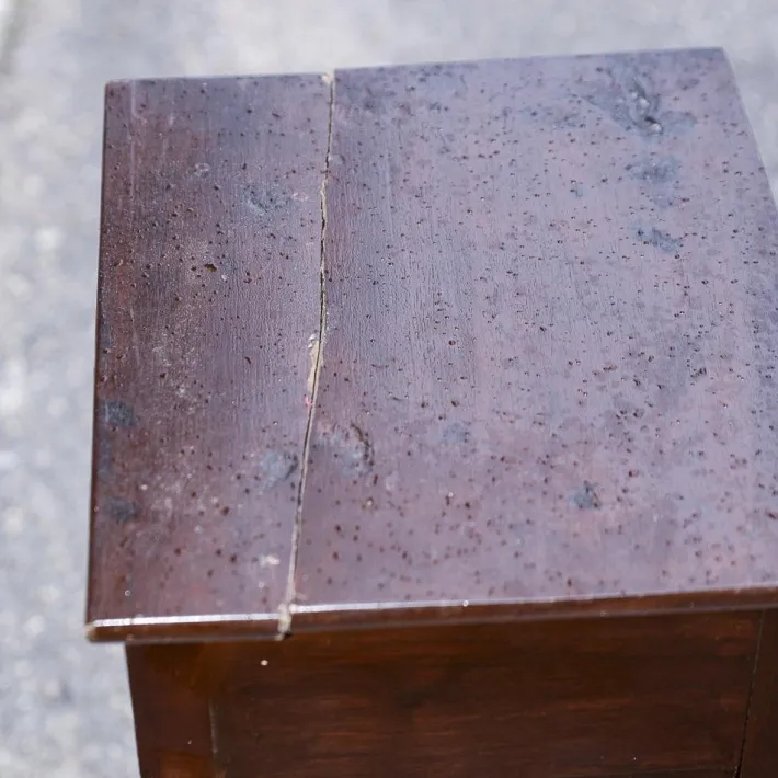 Pamono Single High and Narrow Fir Wooden Bedside Table, 1900s Outlet