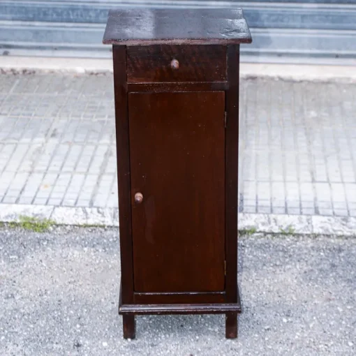 Pamono Single High and Narrow Fir Wooden Bedside Table, 1900s Outlet