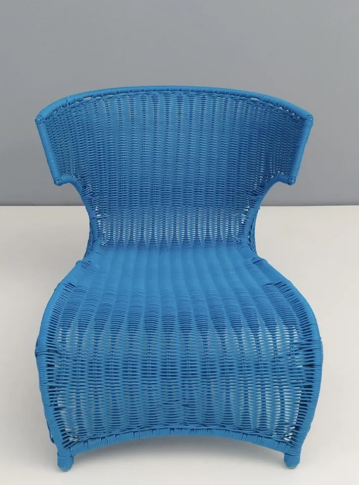 Pamono Sky Blue Low Lounge Chair by Monika Mudler for Ikea, 2001 Clearance
