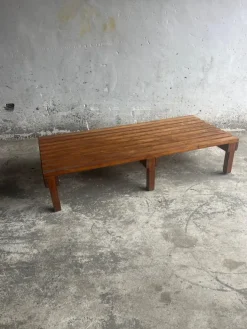 Pamono Slatted Wooden Bench or Coffee Table Discount