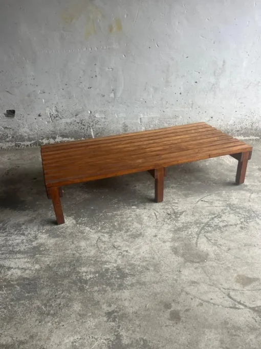 Pamono Slatted Wooden Bench or Coffee Table Discount