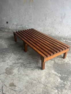 Pamono Slatted Wooden Bench or Coffee Table Discount