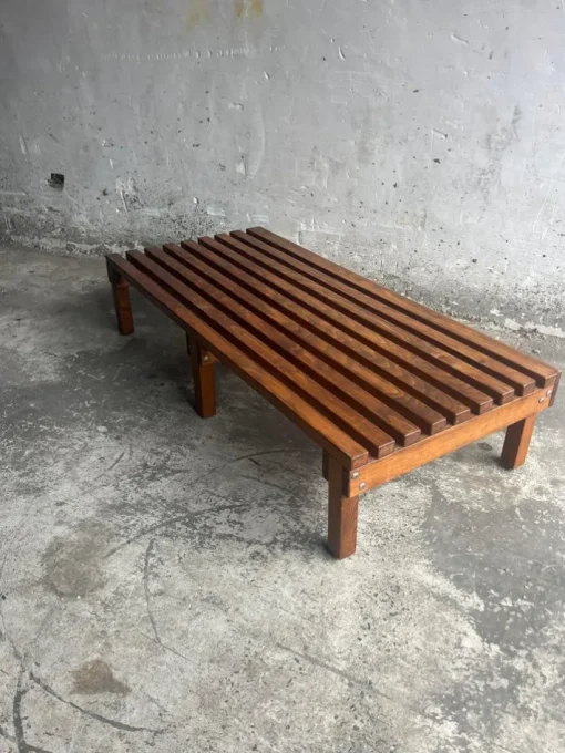 Pamono Slatted Wooden Bench or Coffee Table Discount
