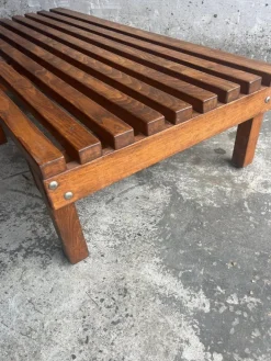 Pamono Slatted Wooden Bench or Coffee Table Discount