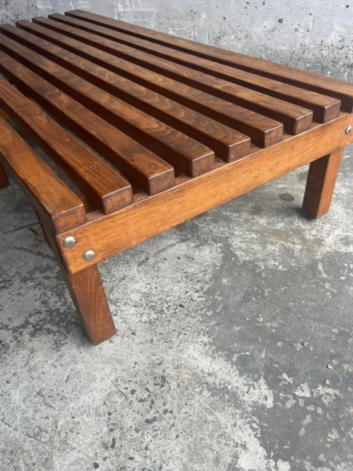 Pamono Slatted Wooden Bench or Coffee Table Discount