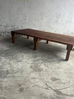 Pamono Slatted Wooden Bench or Coffee Table Discount
