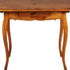 Pamono Small Antique Baroque Desk Table in Cherry and Walnut with Inlays, 1800