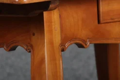 Pamono Small Antique Baroque Desk Table in Cherry and Walnut with Inlays, 1800