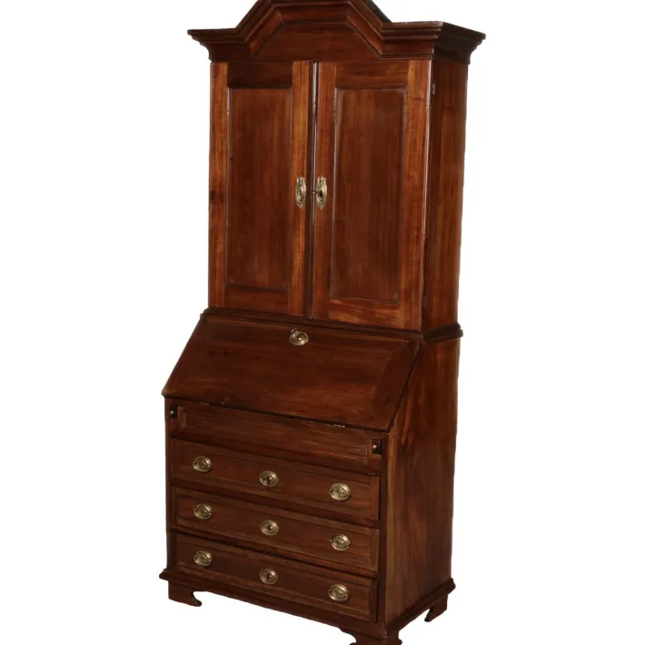Pamono Small Antique Baroque Secretary in Mahogany, 1800 Sale