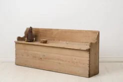 Pamono Small Antique Swedish Folk Art Bench with Natural Patina Online