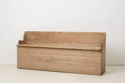 Pamono Small Antique Swedish Folk Art Bench with Natural Patina Online