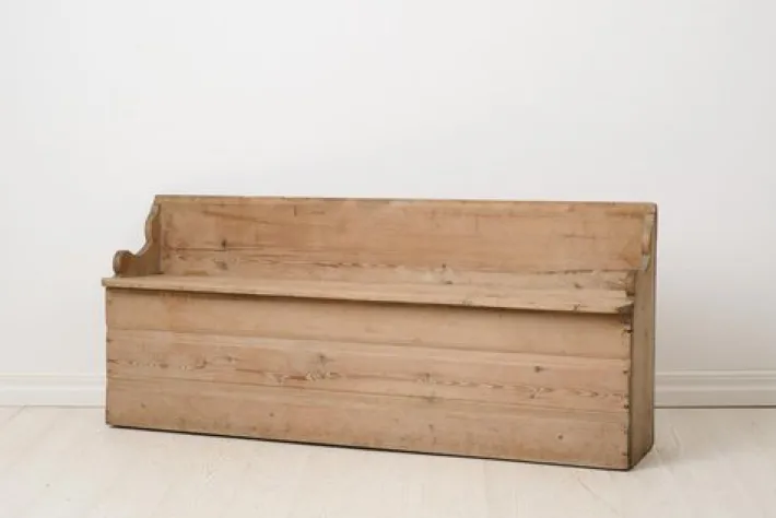 Pamono Small Antique Swedish Folk Art Bench with Natural Patina Online